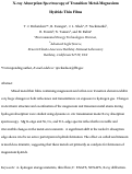 Cover page: X-ray absorption spectroscopy of transition metal-magnesium hydride thin films