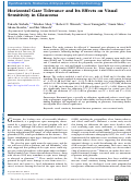 Cover page of Horizontal Gaze Tolerance and Its Effects on Visual Sensitivity in Glaucoma.