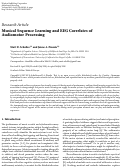 Cover page: Musical Sequence Learning and EEG Correlates of Audiomotor Processing