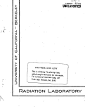 Cover page: CHEMICAL PRODUCTS OF THE IRRADIATION OF ALIPHATIC ALCOHOLS WITH HIGH ENERGY NUCLEAR PARTICLES