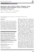 Cover page: Satisfaction with Control of Mild to Moderate Atopic Dermatitis with Ruxolitinib Cream: US Physician and Patient Perspectives.