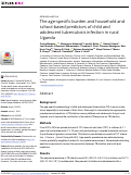 Cover page: The age-specific burden and household and school-based predictors of child and adolescent tuberculosis infection in rural Uganda