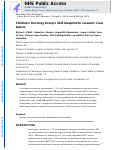 Cover page: Childrens Oncology Groups 2023 blueprint for research: Liver tumors.