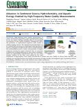 Cover page: Advances in Catchment Science, Hydrochemistry, and Aquatic Ecology Enabled by High-Frequency Water Quality Measurements