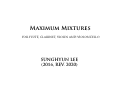 Cover page: Maximum Mixtures
