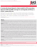 Cover page: A community‐based dynamic choice model for HIV prevention improves PrEP and PEP coverage in rural Uganda and Kenya: a cluster randomized trial