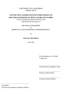 Cover page: Connecting Alternative RNA Processing to Post-Transcriptional Regulatory Outcomes