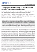 Cover page: The population history of northeastern Siberia since the Pleistocene