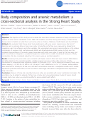 Cover page: Body composition and arsenic metabolism: a cross-sectional analysis in the Strong Heart Study