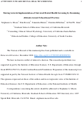 Cover page: Moving Toward Implementation of Universal Mental Health Screening by Examining Attitudes Toward School-Based Practices