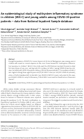 Cover page: An epidemiological study of multisystem inflammatory syndrome in children (MIS-C) and young adults among COVID-19-positive patients - data from National Inpatient Sample database.