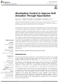 Cover page: Atomization Control to Improve Soft Actuation Through Vaporization.
