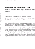 Cover page: Self-interacting asymmetric dark matter coupled to a light massive dark photon