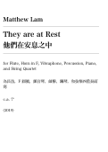 Cover page: They Are At Rest