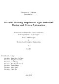 Cover page: Machine Learning Empowered Agile Hardware Design and Design Automation