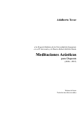 Cover page: Meditaciones Acústicas