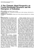 Cover page: A San Clemente Island Perspective on Coastal Residential Structures and the Emergence of Sedentism