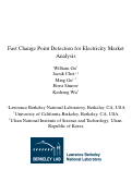 Cover page: Fast Change Point Detection for Electricity Market Analysis