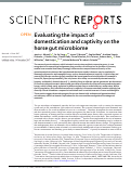 Cover page: Evaluating the impact of domestication and captivity on the horse gut microbiome