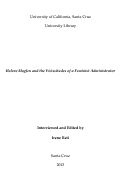 Cover page: Helene Moglen and the Vicissitudes of a Feminist Administrator