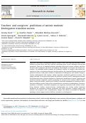 Cover page of Teachers’ and caregivers’ predictions of autistic students’ kindergarten transition success