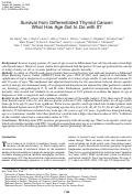 Cover page: Survival from Differentiated Thyroid Cancer: What Has Age Got to Do with It?