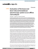 Cover page: Evaluation of femtosecond laser-induced breakdown spectroscopy system as an offline coal analyzer