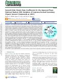 Cover page: Second-Order Kinetic Rate Coefficients for the Aqueous-Phase Hydroxyl Radical (OH) Oxidation of Isoprene-Derived Secondary Organic Aerosol Compounds at 298 K