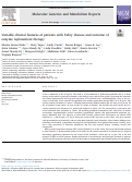 Cover page: Variable clinical features of patients with Fabry disease and outcome of enzyme replacement therapy