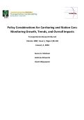 Cover page: Policy Considerations for Carsharing and Station Cars: Monitoring Growth, Trends, and Overall Impacts