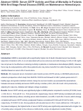 Cover page: Serum CETP Activity and Risk of Mortality in Patients With End Stage Renal Disease (ESRD) on Maintenance Hemodialysis