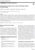 Cover page: Heterogeneity of adipose tissue-resident macrophages-beyond M1/M2 paradigm.