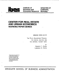 Cover page: The Price Adjustment Process for Rental Housing and the Natural Vacancy Rate