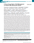 Cover page: A Focus Group Study of Self-Management in Patients With Glomerular Disease