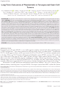 Cover page: Long‐term outcomes of pexidartinib in tenosynovial giant cell tumors