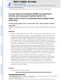 Cover page: No Association Found Between Midlife Seropositivity for Infection and Subsequent Cognitive Decline: The Atherosclerosis Risk in Communities Neurocognitive Study (ARIC-NCS)