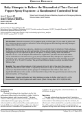 Cover page: Baby Shampoo to Relieve the Discomfort of Tear Gas and Pepper Spray Exposure: A Randomized Controlled Trial