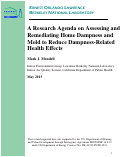 Cover page: A Research Agenda on Assessing and Remediating Home Dampness and Mold to Reduce Dampness-Related Health Effects: