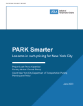 Cover page of PARK Smarter: Lessons in Curb Pricing for New York City