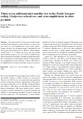 Cover page: Thirty-seven additional microsatellite loci in the Pacific lion-paw scallop (Nodipecten subnodosus) and cross-amplification in other pectinids