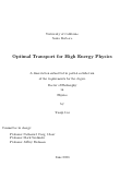 Cover page: Optimal Transport for High Energy Physics