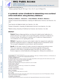 Cover page: A systematic review of methods for determining cross‐sectional active medications using pharmacy databases