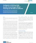 Cover page of Ambiguity in Defining High-Quality Transit Shapes Where Housing Can Be Built in California