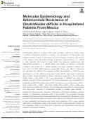 Cover page: Molecular Epidemiology and Antimicrobial Resistance of Clostridioides difficile in Hospitalized Patients From Mexico.