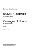 Cover page: Catalogue of Clouds