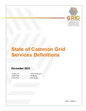 Cover page: State of Common Grid Services Definitions