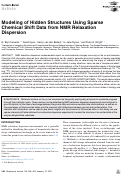 Cover page: Modeling of Hidden Structures Using Sparse Chemical Shift Data from NMR Relaxation Dispersion