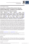 Cover page: Inequities in Diabetic Ketoacidosis Among Patients With Type 1 Diabetes and COVID-19: Data From 52 US Clinical Centers.