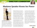 Cover page: Director's Commentary: Madame Speaker Knows her Power