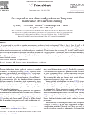 Cover page: Sex-dependent neurofunctional predictors of long-term maintenance of visual word learning